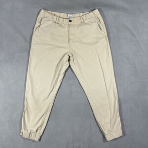 Bear Bottom Jogger Pants Mens XL Beige 26” Inseam Stretch Outdoor Travel Chinos